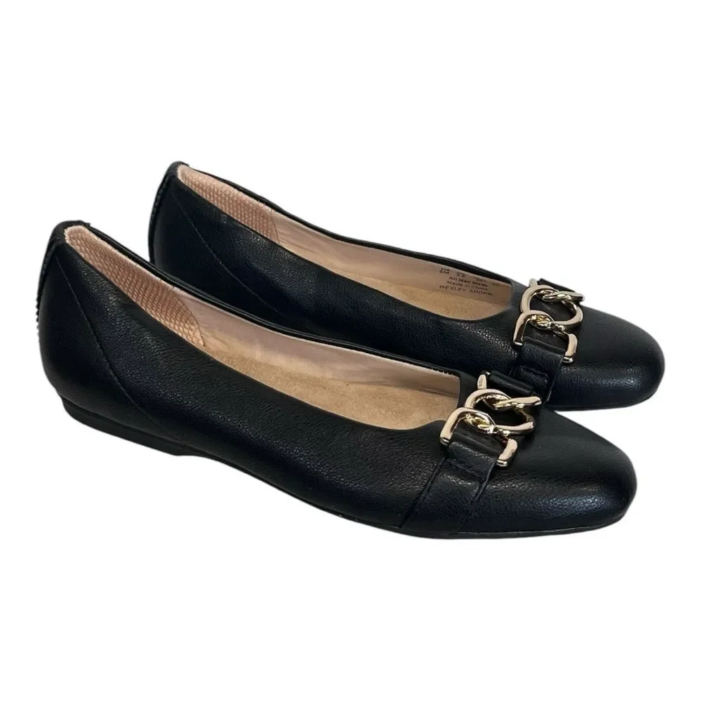 NWOB Dr. Scholl's | Womens Black Gold Accent Wexley Adorn‎ Ballet Flat 6